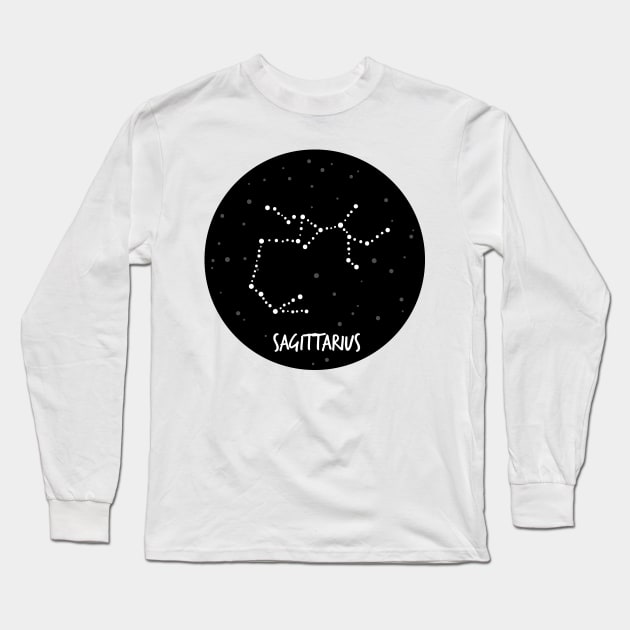 Sagittarius Constellation Long Sleeve T-Shirt by krimons